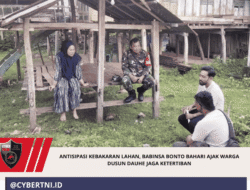 Antisipasi Kebakaran Lahan, Babinsa Bonto Bahari Ajak Warga Dusun Dauhe Jaga Ketertiban