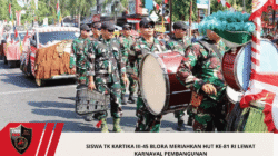 Siswa TK Kartika III-45 Blora Meriahkan HUT Ke-81 RI lewat Karnaval Pembangunan