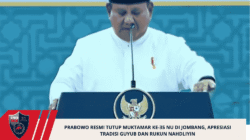 Prabowo Resmi Tutup Muktamar ke-35 NU di Jombang, Apresiasi Tradisi Guyub dan Rukun Nahdliyin