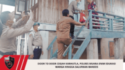 Door to Door Cegah Karhutla, Polres Muara Enim Edukasi Warga hingga Salurkan Bansos