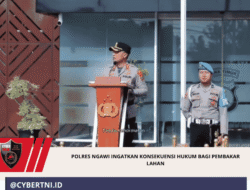 Polres Ngawi Ingatkan Konsekuensi Hukum Bagi Pembakar Lahan