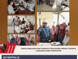 Penyaluran Bantuan Pangan di Desa Mundu Mesigit Dipimpin Langsung Kuwu Syarifuddin