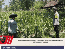 Bhabinkamtibmas Polsek Plandaan Dampingi Warga Dukung Ketahanan Pangan