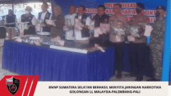 BNNP Sumatera Selatan Berhasil Menyita Jaringan Narkotika Golongan ll Malaysia-Palembang-Pali