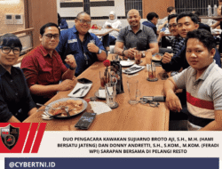 Duo Pengacara Kawakan Sujiarno Broto Aji, S.H., M.H. (HAMI Bersatu Jateng) dan Donny Andretti, S.H., S.Kom., M.Kom. (FERADI WPI) sarapan Bersama Di Pelangi Resto