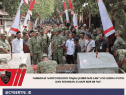 Pangdam IV/Diponegoro Tinjau Jembatan Gantung Merah Putih dan Resmikan Sumur Bor di Pati