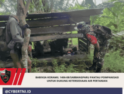 Babinsa Koramil 1406-08/Sabbangparu Pantau Pompanisasi untuk Dukung Ketersediaan Air Pertanian
