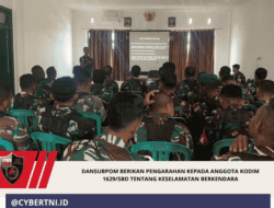 Dansubpom Berikan Pengarahan kepada Anggota Kodim 1629/SBD tentang Keselamatan Berkendara