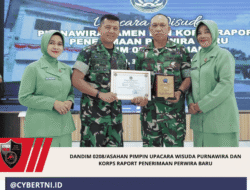 Dandim 0208/Asahan Pimpin Upacara Wisuda Purnawira dan Korps Raport Penerimaan Perwira Baru