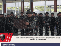 Ikuti Latihan Praktek Terjun Statik Para Dasar, Pasis AAL Korps Marinir Uji Kemampuan
