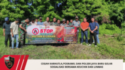 Cegah Karhutla,Posramil dan Polsek Jaya Baru Gelar Sosialisasi Bersama Keuchik dan Linmas
