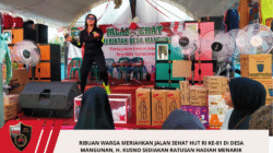 Ribuan Warga Meriahkan Jalan Sehat HUT RI ke-81 di Desa Mangunan, H. Kusno Sediakan Ratusan Hadiah Menarik