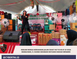 Ribuan Warga Meriahkan Jalan Sehat HUT RI ke-81 di Desa Mangunan, H. Kusno Sediakan Ratusan Hadiah Menarik