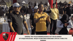 Sinergi TNI–Polri Memeriahkan HUT ke-65 Korem 071/Wijayakusuma, Wujud Komitmen Bersama untuk Stabilitas Daerah