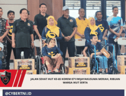 Jalan Sehat HUT Ke-65 Korem 071/Wijayakusuma Meriah, Ribuan Warga Ikut Serta