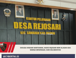 Diduga Hindari Wartawan, Kades Rejosari Beri Alasan Ada Warga Meninggal dari Kalimantan