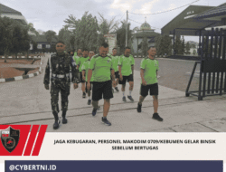 Jaga Kebugaran, Personel Makodim 0709/Kebumen Gelar Binsik Sebelum Bertugas