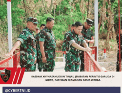 Kasdam XIV/Hasanuddin Tinjau Jembatan Perintis Garuda di Gowa, Pastikan Keamanan Akses Warga