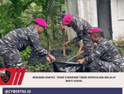 BERSAMA RAKYAT, YONIF 8 MARINIR TEBAR KEPEDULIAN MELALUI BAKTI SOSIAL