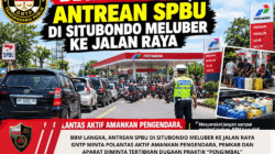BBM LANGKA, ANTREAN SPBU DI SITUBONDO MELUBER KE JALAN RAYA GNTP MINTA POLANTAS AKTIF AMANKAN PENGENDARA, PEMKAB DAN APARAT DIMINTA TERTIBKAN DUGAAN PRAKTIK “PENGIMBAL”