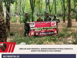 Sebelum Asap Mengepul, Babinsa Bergerak! Patroli Karhutla Sasar Titik Rawan di Hulu Sungkai