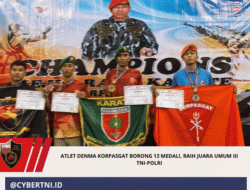 Atlet Denma Korpasgat Borong 13 Medali, Raih Juara Umum III TNI-Polri