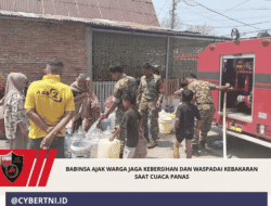 Babinsa Ajak Warga Jaga Kebersihan dan Waspadai Kebakaran Saat Cuaca Panas