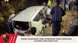 Tragedi di Bojongsari: Mobil Rombongan Takziah Terperosok ke Jurang, Enam Orang Luka