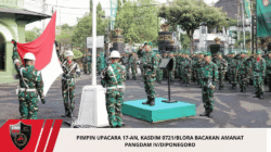 Pimpin Upacara 17-an, Kasdim 0721/Blora Bacakan Amanat Pangdam IV/Diponegoro