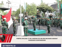 Pimpin Upacara 17-an, Kasdim 0721/Blora Bacakan Amanat Pangdam IV/Diponegoro