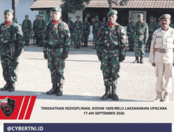 Tingkatkan Kedisiplinan, Kodim 1605/Belu Laksanakan Upacara 17-an September 2026