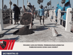 Progres Capai 80 Persen, Pembangunan Jembatan Pabbundukang Gowa Kian Dikebut
