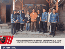 Kesbangpol Blora Gercep Resmikan KJB DPC Kabupaten Blora, Ketua Umum Apresiasi Langkah Cepat Pembinaan Organisasi