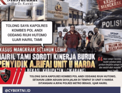 Tolong Saya Kapolres Kombes Pol Andi Oddang Riuh Hutomo, Setahun lebih aduan saya jalan di tempat di Unit II HARDA Ditangani A.Rifai Polres Metro Bekasi, Ujar Hairil