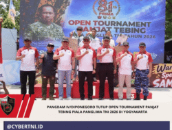 Pangdam IV/Diponegoro Tutup Open Tournament Panjat Tebing Piala Panglima TNI 2026 di Yogyakarta