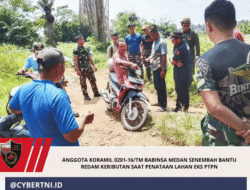 Anggota Koramil 0201-16/TM Babinsa Medan Senembah Bantu Redam Keributan Saat Penataan Lahan Eks PTPN