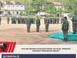 Upacara Bendera Mingguan Korem 142/Tatag, Perkokoh Semangat Pengabdian Prajurit