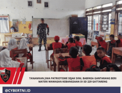 Tanamkan Jiwa Patriotisme Sejak Dini, Babinsa Gantarang Beri Materi Wawasan Kebangsaan di SD 229 Gattareng