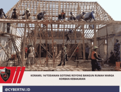 Koramil 14/Todanan Gotong Royong Bangun Rumah Warga Korban Kebakaran