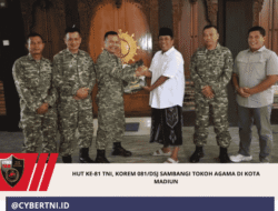 HUT ke-81 TNI, Korem 081/DSJ Sambangi Tokoh Agama di Kota Madiun