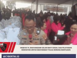 HKGB ke-74, Bhayangkari Gelar Bakti Sosial dan Pelayanan Kesehatan untuk Masyarakat Pulau Borang Banyuasin