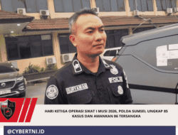 Hari Ketiga Operasi Sikat I Musi 2026, Polda Sumsel Ungkap 85 Kasus dan Amankan 86 Tersangka