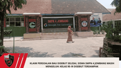 Klaim Persoalan Bau Disebut Selesai, Siswa SMPN 4 Jombang Masih Mengeluh: Kelas 9E–9I Disebut Terdampak
