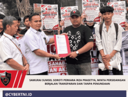 SAMURAI Sumsel Soroti Perkara Irza Prasetya, Minta Persidangan Berjalan Transparan dan Tanpa Penundaan