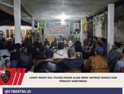 Lewat Ngopi Dai, Polres Pagar Alam Serap Aspirasi Warga dan Perkuat Kamtibmas