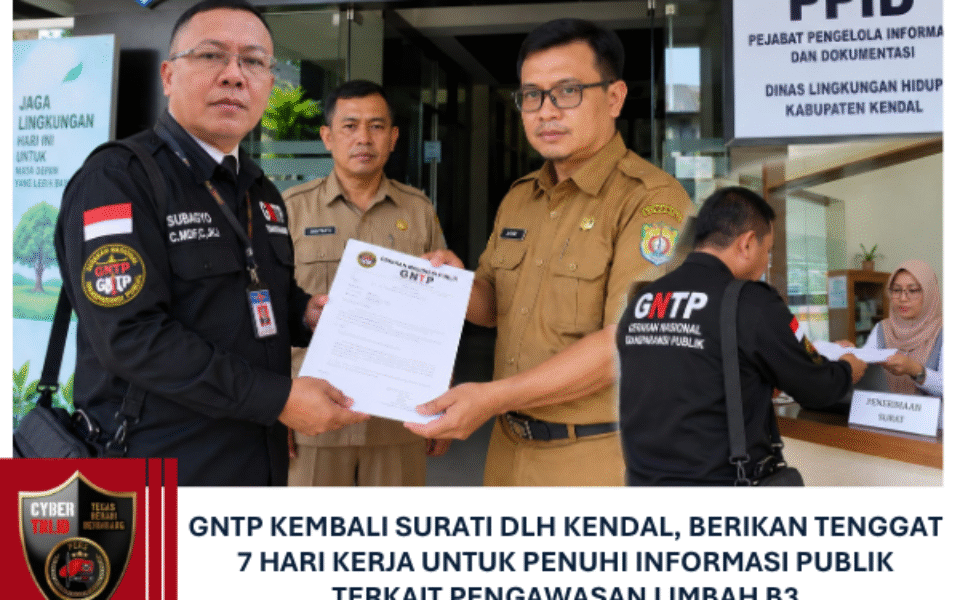 GNTP Kembali Surati DLH Kendal, Berikan Tenggat 7 Hari Kerja untuk Penuhi Informasi Publik Terkait Pengawasan Limbah B3