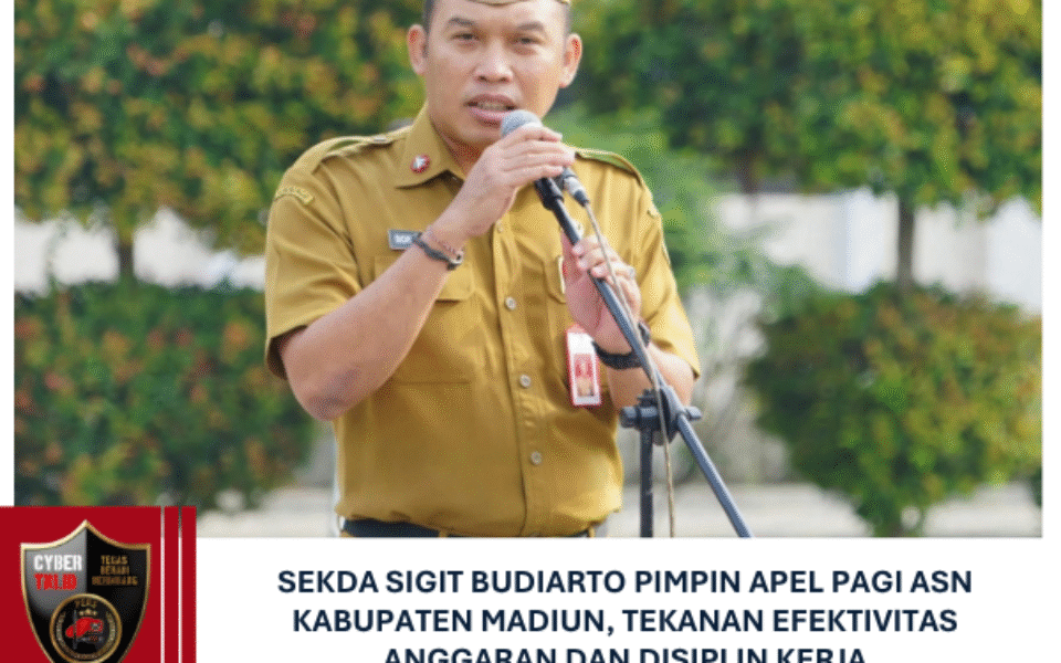 Sekda Sigit Budiarto Pimpin Apel Pagi ASN Kabupaten Madiun, Tekankan Efektivitas Anggaran dan Disiplin Kerja
