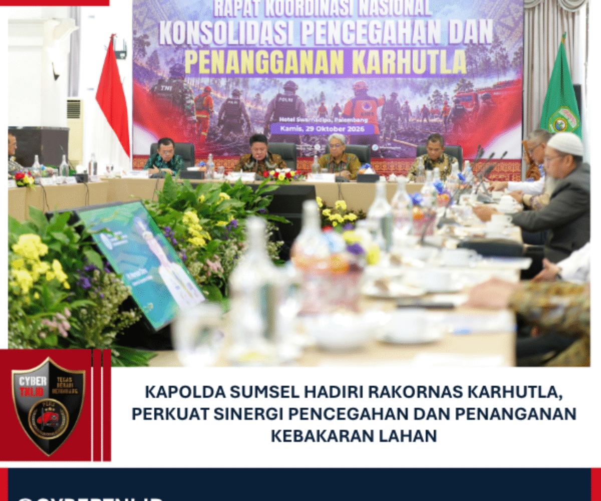 Kapolda Sumsel Hadiri Rakornas Karhutla, Perkuat Sinergi Pencegahan dan Penanganan Kebakaran Lahan