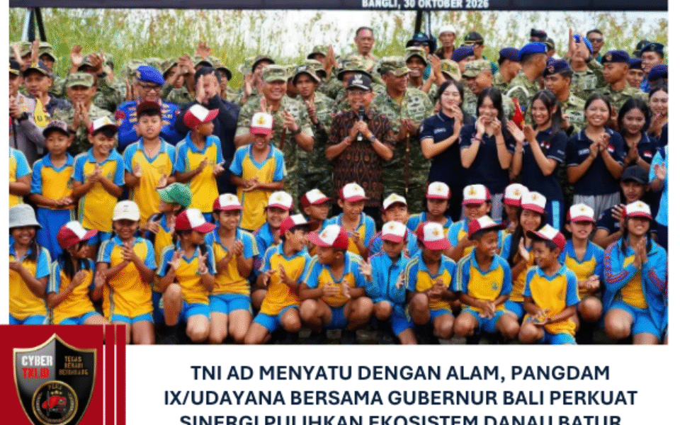 TNI AD Menyatu Dengan Alam, Pangdam IX/Udayana Bersama Gubernur Bali Perkuat Sinergi Pulihkan Ekosistem Danau Batur