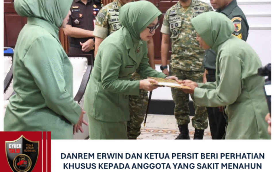 Danrem Erwin dan Ketua Persit Beri Perhatian Khusus kepada Anggota yang Sakit Menahun